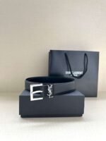 Saint Laurent high-quality genuine leather belt, width 3.0 cm - Image 3