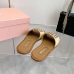 MIUMIU Woven Straw Slippers - Image 2