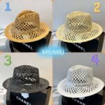 Miumiu straw hat with hollow design