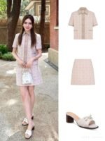 Dior high-version coat and skirt set