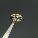 Cartier high-quality V gold three-color ring