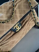 Chanel suede material bag - Image 6