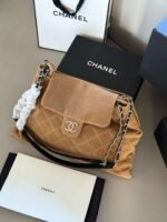 Chanel suede material bag - Image 4