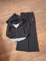 Alo double-layered hooded jacket set