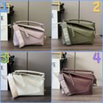 Loewe satin calfskin Puzzle Edge handbag size:24*10.5*16cm