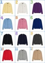 Ralph Lauren 12-color classic small logo embroidered seven-button cable knit cardigan