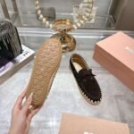 miumiu new loafer espadrille catwalk style premium version - Image 9
