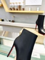 ChristianLouboutin Women’s black pointed-toe calfskin stiletto ankle boots - Image 8