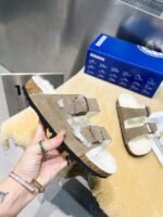 birkenstock original wool slippers imported mercerized cowhide suede upper - Image 13