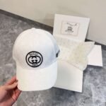 gucci embroidered baseball cap black and white khaki - Image 8