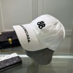 Balenciaga embroidered baseball cap Black White Gray - Image 9