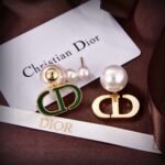 Dior CD earrings Dark green 18k gold - Image 2