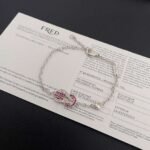 FRDE Diamond 8-figure buckle horseshoe buckle bracelet White pink blue - Image 15