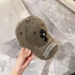 Chrome Hearts original made old ripped baseball caps - Image 4