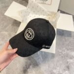 gucci embroidered baseball cap black and white khaki - Image 11