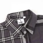 burberry double-brushed striped pair check classic shirt - Image 4