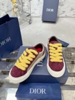 Dior original casual shoes diamond pattern canvas inlay - Image 13