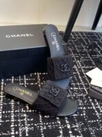 Chanel slippers Lazy slippers Black white Beige pink - Image 21