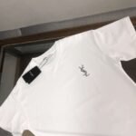 Saint Laurent original round neck short sleeve YSL embroidery logo - Image 9