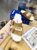 birkenstock original wool slippers imported mercerized cowhide suede upper