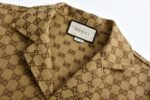 Gucci 1:1 SET Monoprint short-sleeved shirt and shorts set - Image 12