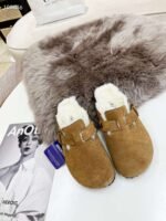 birkenstock original wool slippers imported mercerized cowhide suede upper - Image 3