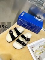 birkenstock original wool slippers imported mercerized cowhide suede upper - Image 4