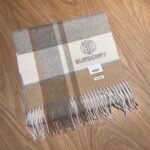Burberry water ripple Original embroidery cashmere scarf - Image 8