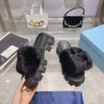 PRADA Advanced otter rabbit fur slippers - Image 11