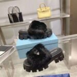 PRADA Advanced otter rabbit fur slippers - Image 3