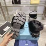 PRADA Advanced otter rabbit fur slippers - Image 6