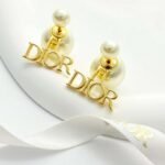 Dior four-letter double-ball pearl stud earrings - Image 7