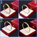 Cartier diamond bracelet high-end version V gold material