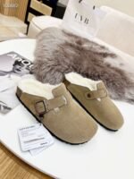 birkenstock original wool slippers imported mercerized cowhide suede upper - Image 12