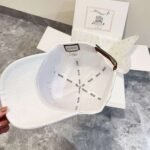 gucci embroidered baseball cap black and white khaki - Image 9