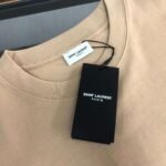 Saint Laurent original round neck short sleeve YSL embroidery logo - Image 18