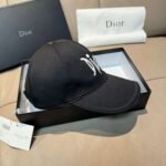 Dior new baseball cap embroidery pure cotton fabric + head layer cowhide - Image 12