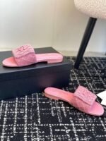 Chanel slippers Lazy slippers Black white Beige pink - Image 31