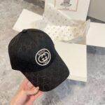 gucci embroidered baseball cap black and white khaki - Image 14