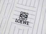 loewe new embroidered logo smudged gray striped embroidered shirt - Image 4