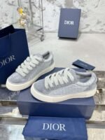 Dior original casual shoes diamond pattern canvas inlay - Image 5