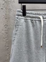 MIUMIU embroidered and labeled fringed shorts - Image 4