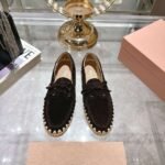 miumiu new loafer espadrille catwalk style premium version