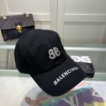 Balenciaga embroidered baseball cap Black White Gray - Image 5
