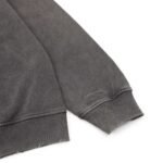 Balenciaga washed holes letter printed round neck hoodie - Image 5