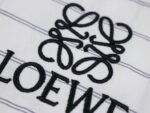 loewe new embroidered logo smudged gray striped embroidered shirt - Image 5