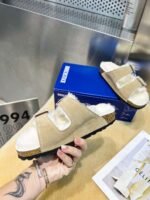 birkenstock original wool slippers imported mercerized cowhide suede upper - Image 25