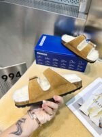 birkenstock original wool slippers imported mercerized cowhide suede upper - Image 32