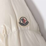 Moncer white fritillary bright patent leather short down jacket - Image 5