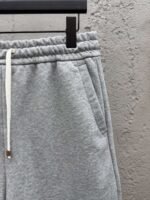 MIUMIU embroidered and labeled fringed shorts - Image 5